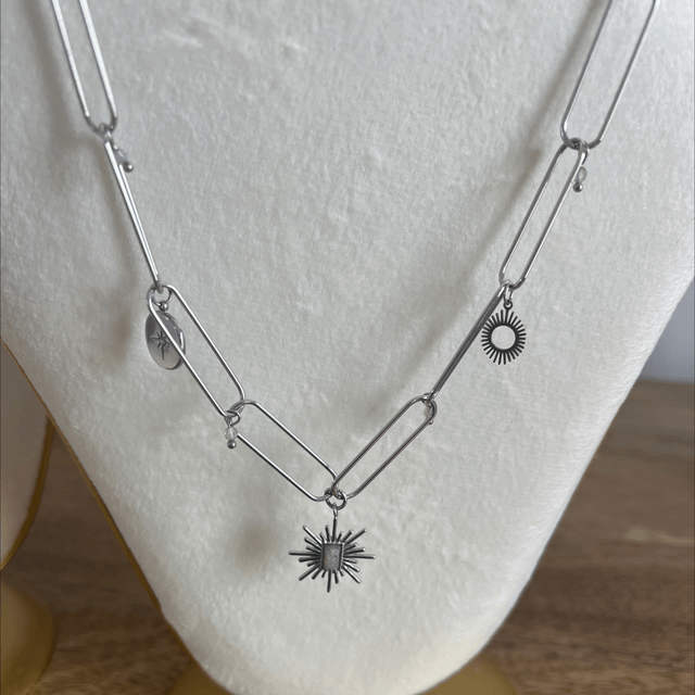 Collier grosse maille, Argent 