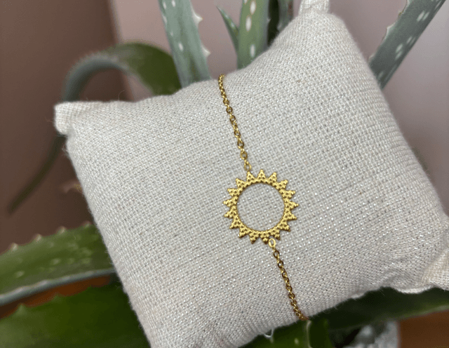 Bracelets perles/vert/soleil 