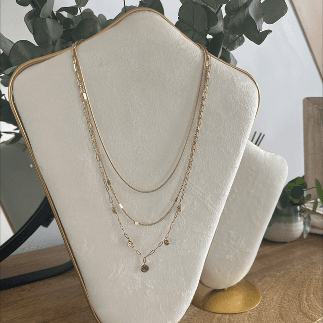Collier triple rangs