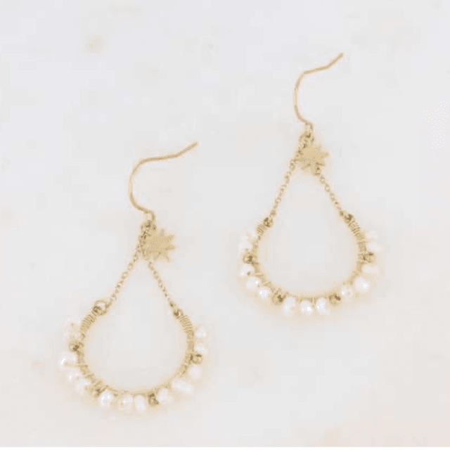  B.O à crochet avec perles d&#039;eau douce et étoile